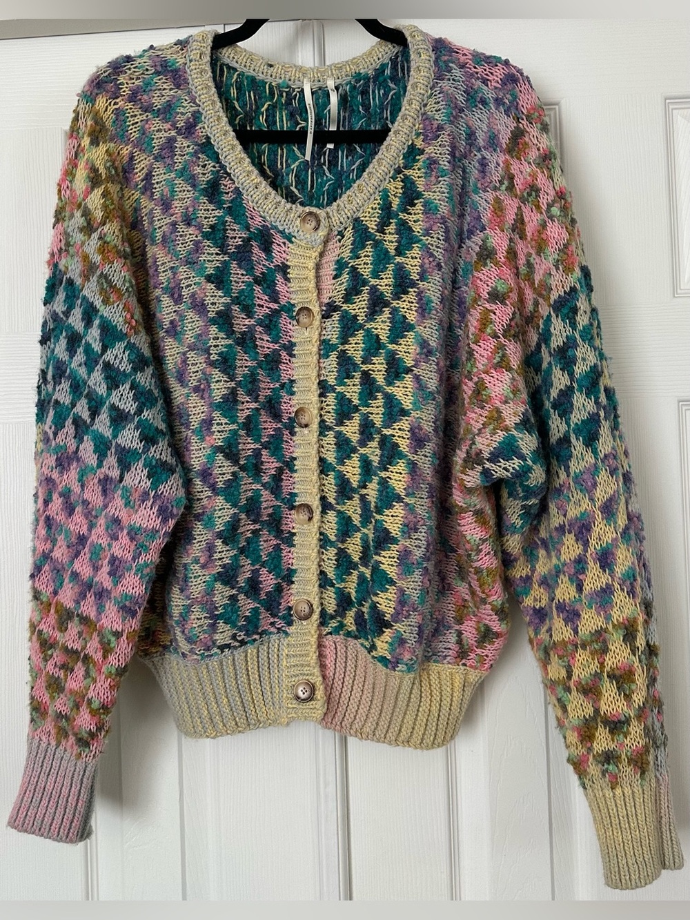 Anthropologie textured cardigan sweater size large - Picture 4 of 13